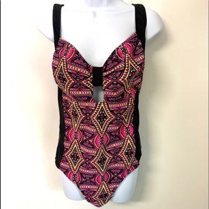 Gorgeous CORAL Vibrant Color One Piece Swimsuit 3x